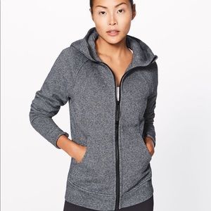 Lululemon Scuba hoodie speckled gray/black size 8
